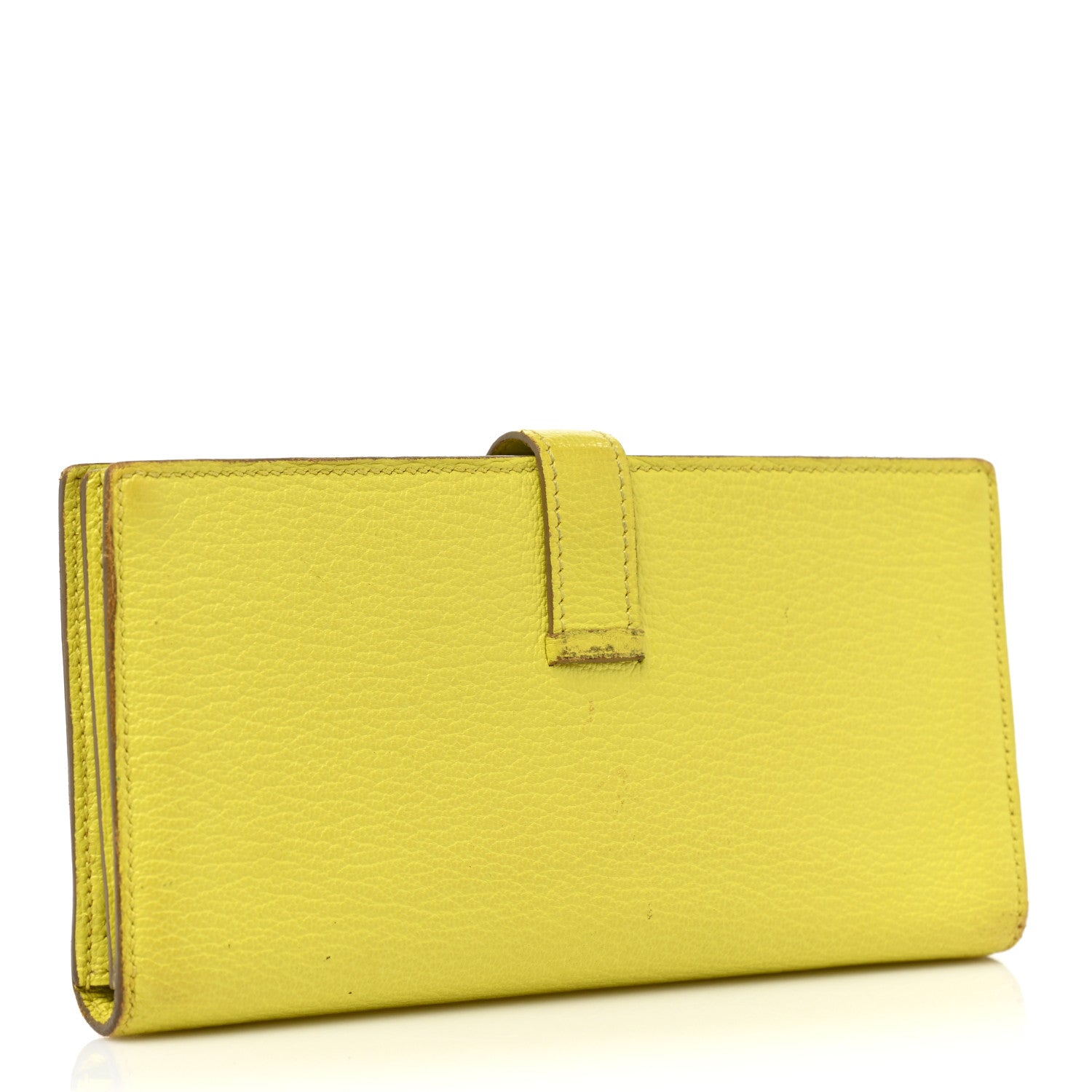 Chevre Mysore Bearn Gusset Wallet Lime - twins