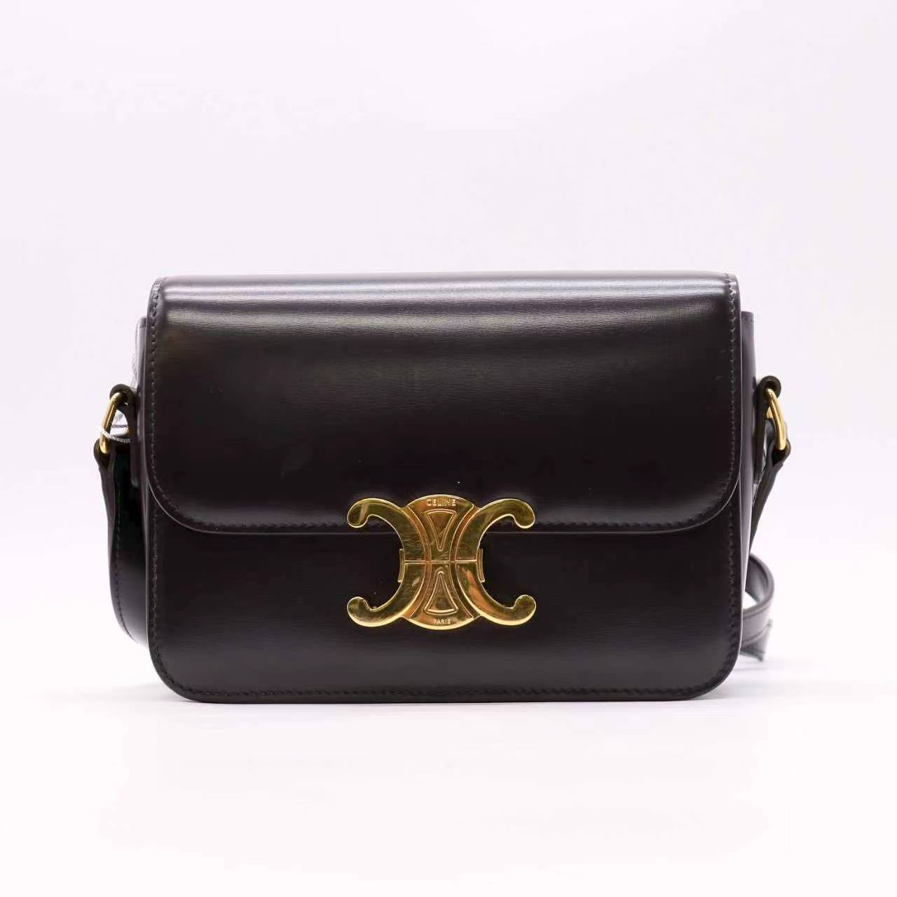 Celine Triomphe Shoulder Bag Smooth Twins LDZ1047