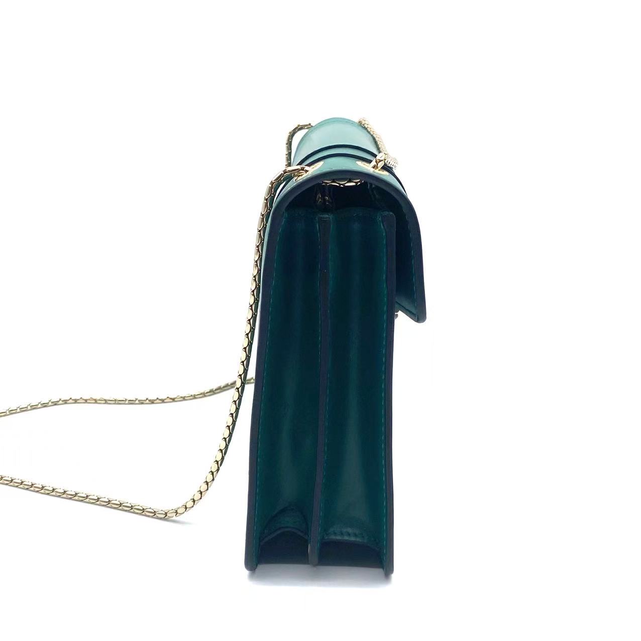 Calfskin Serpenti Forever Shoulder Bag Emerald Green