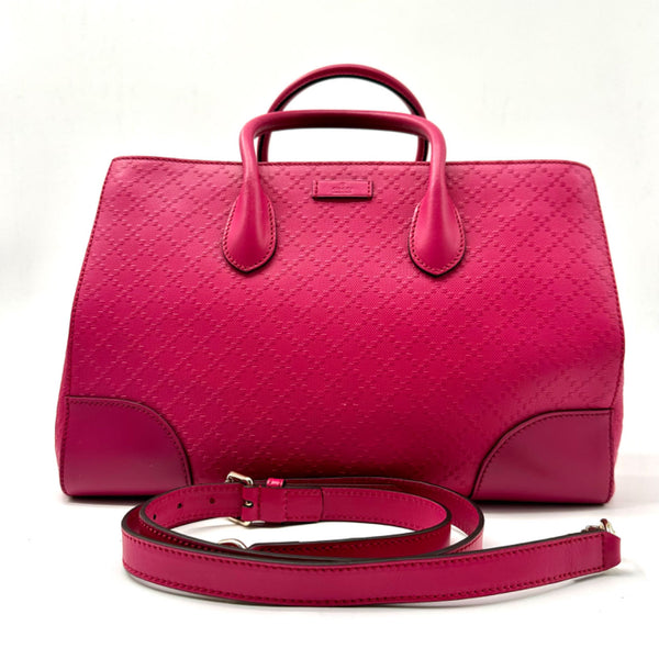 GUCCI Gucci Magenta Diamante Leather Shopper Tote