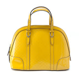 Patent Microguccissima Medium Nice Top Handle Dome Bag Bumblebee