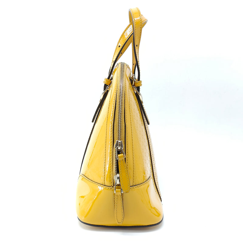 Patent Microguccissima Medium Nice Top Handle Dome Bag Bumblebee