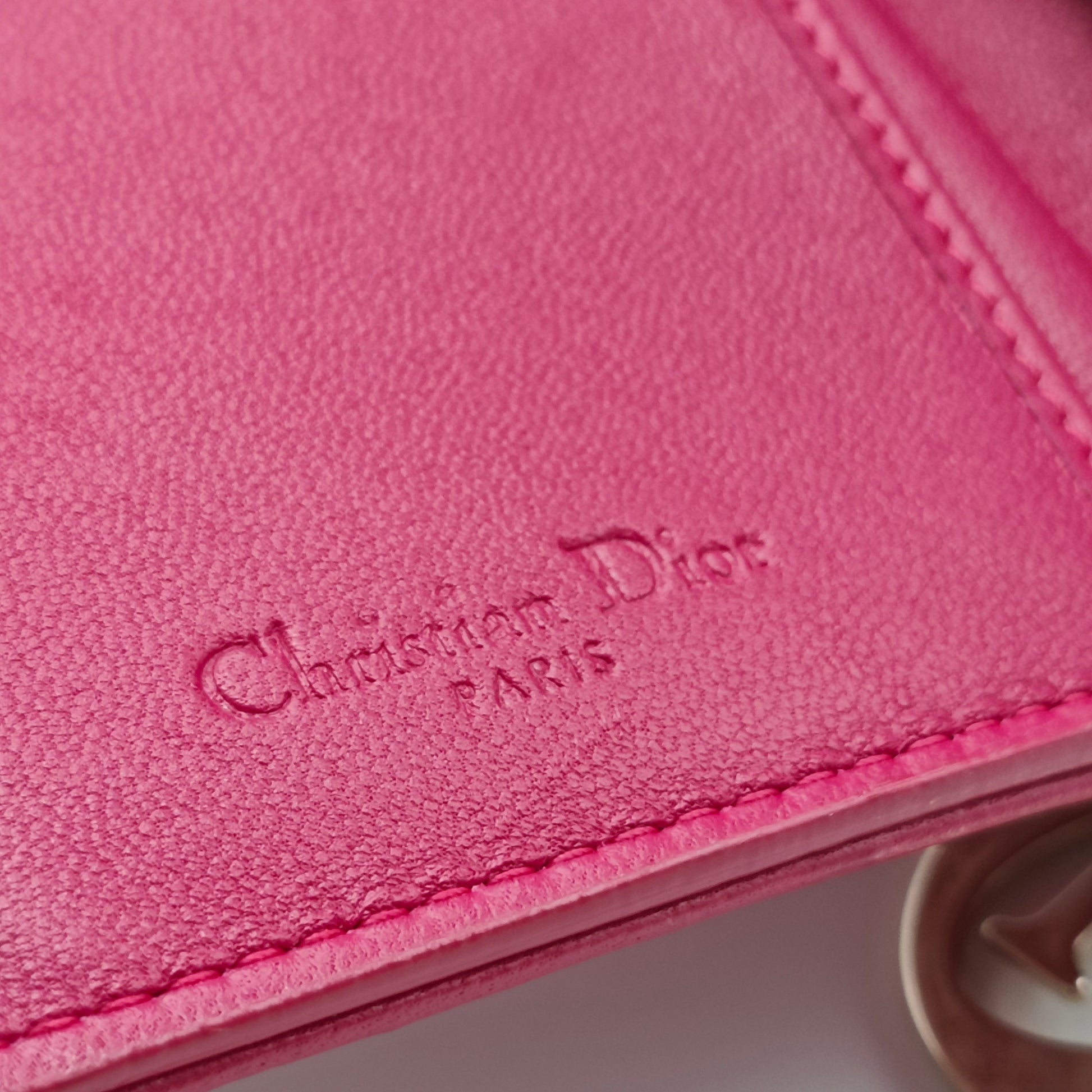 Christian Dior Compact Cannage Pattern Compact Wallet