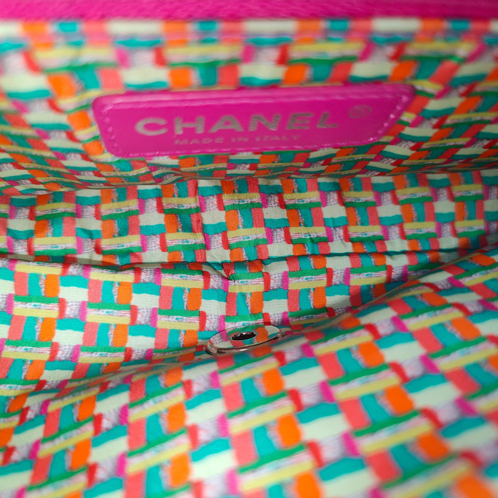 Coco Rain Flap Bag Quilted Rubberized Lambskin Medium