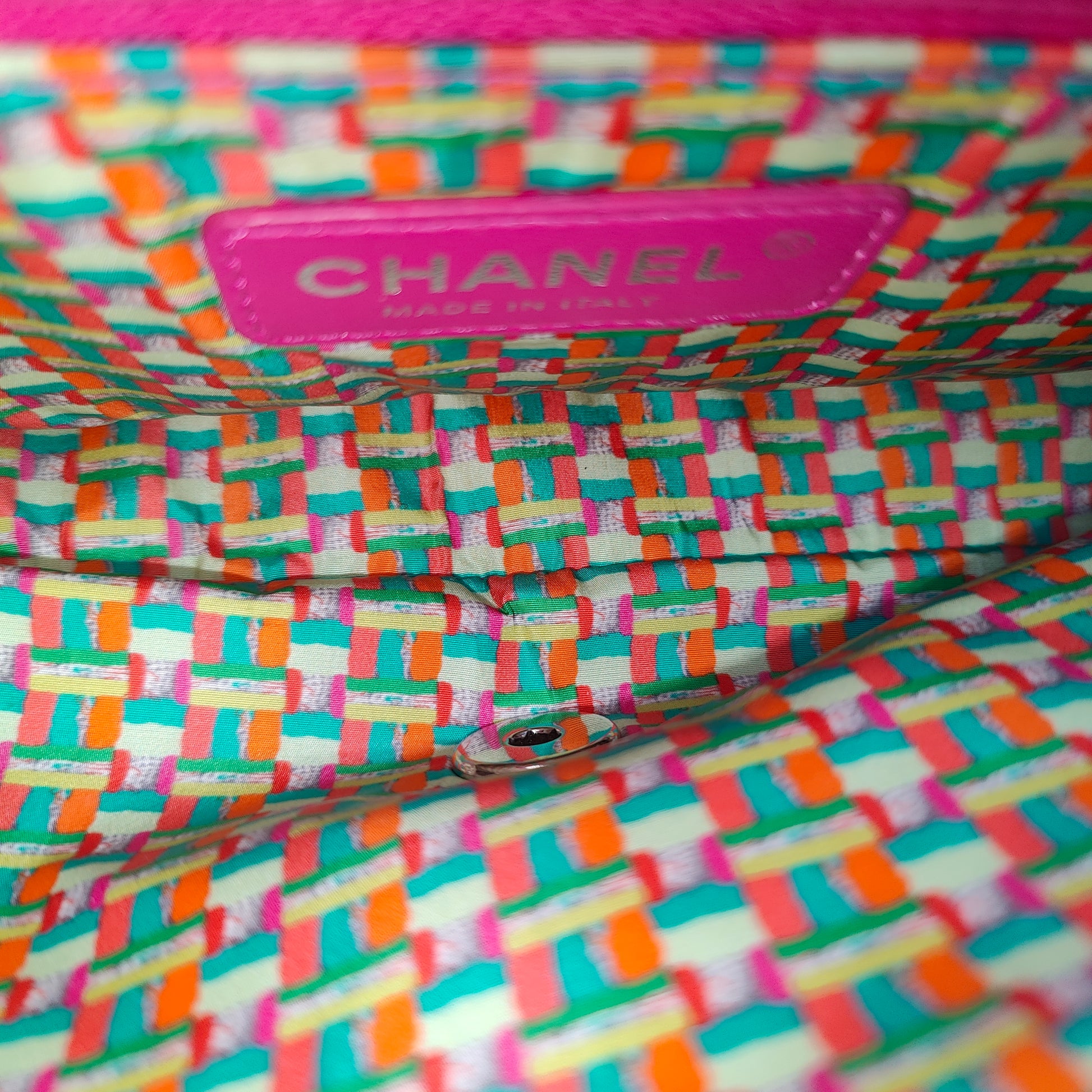 Coco Rain Flap Bag Quilted Rubberized Lambskin Medium