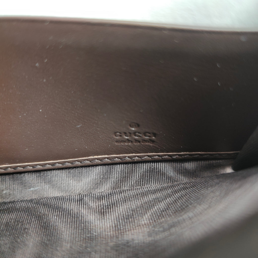 Bow Continental Wallet GG Coated Canvas and Leather