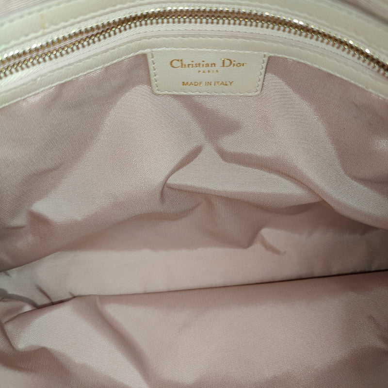 Christian Dior Soft Zipped Shopping Tote Cannage Quilt Lambskin