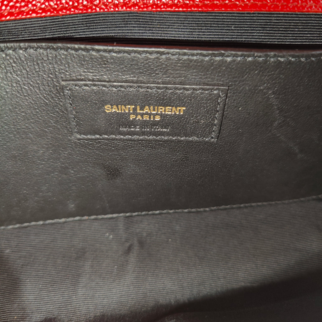 Classic Monogram Tassel Crossbody Bag Grainy Leather Small