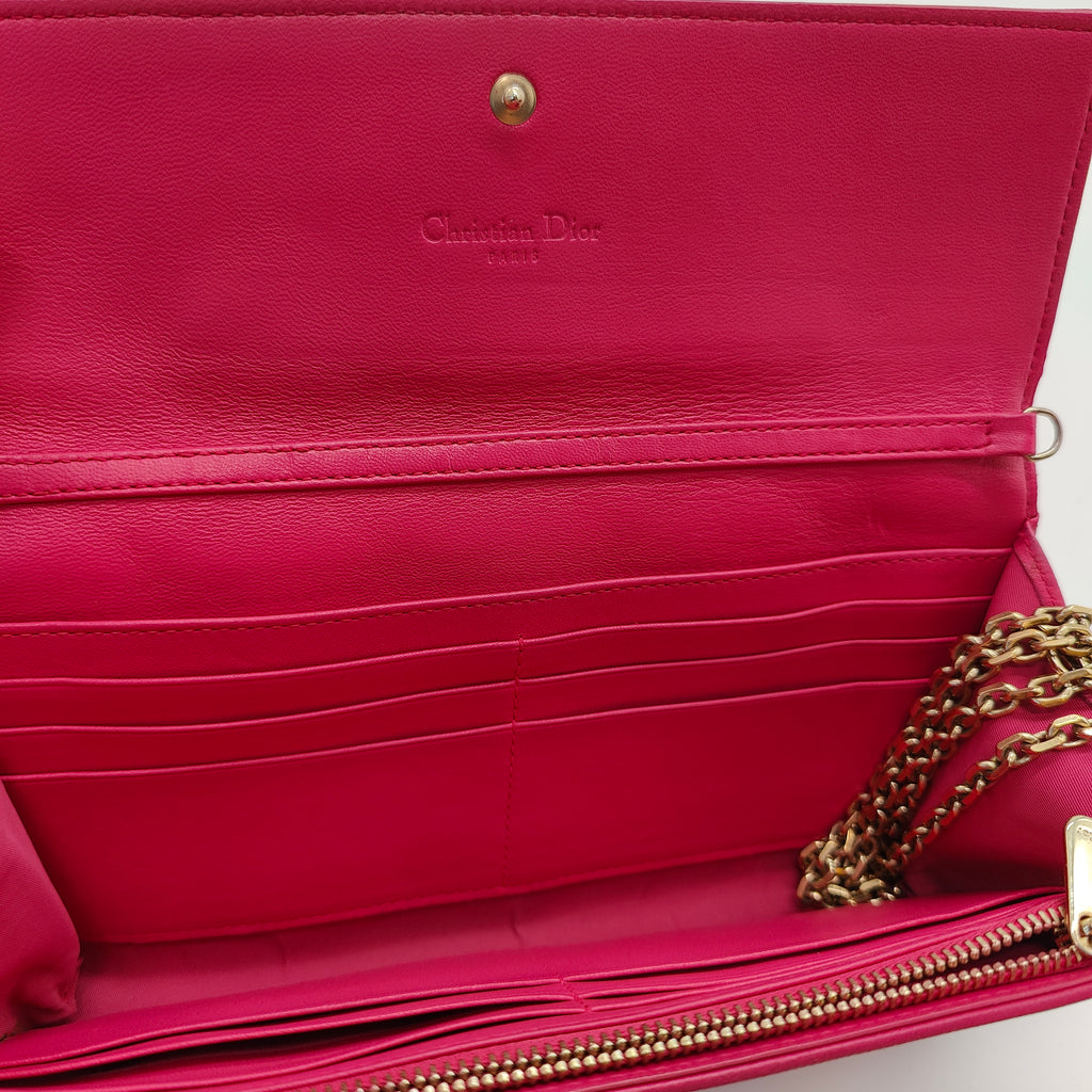 Lady Dior Croisiere Chain Wallet Cannage Quilt Lambskin