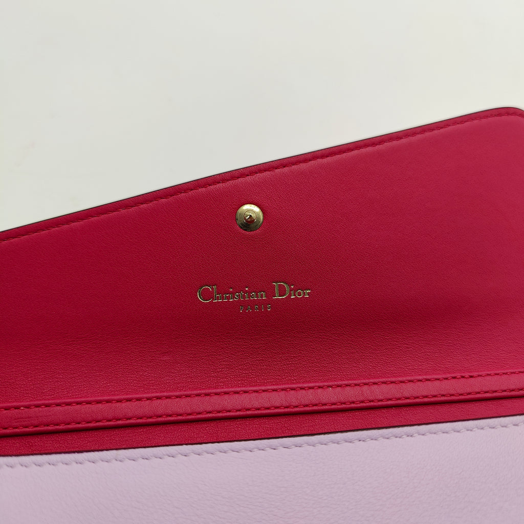 Bi-Color Diorissimo Leather Continental Wallet