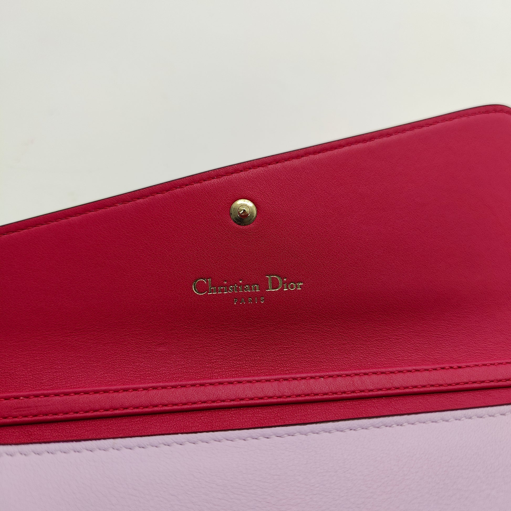 Bi-Color Diorissimo Leather Continental Wallet