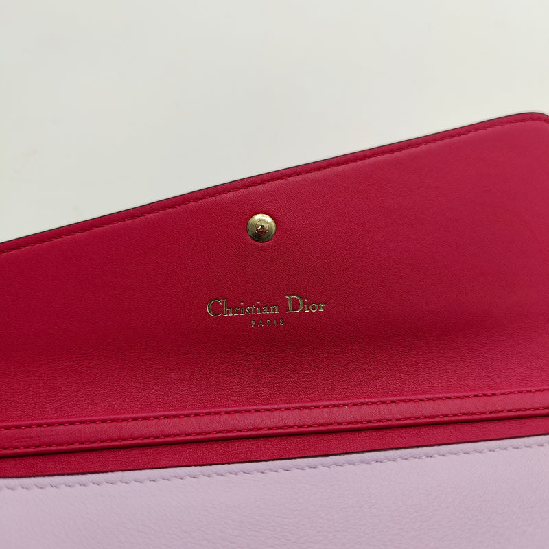 Bi-Color Diorissimo Leather Continental Wallet