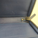 Microguccissima Zip Around Wallet Deep Cobalt