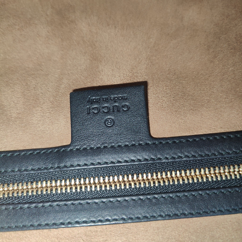 Padlock Top Handle Bag GG Coated Canvas and Leather Medium