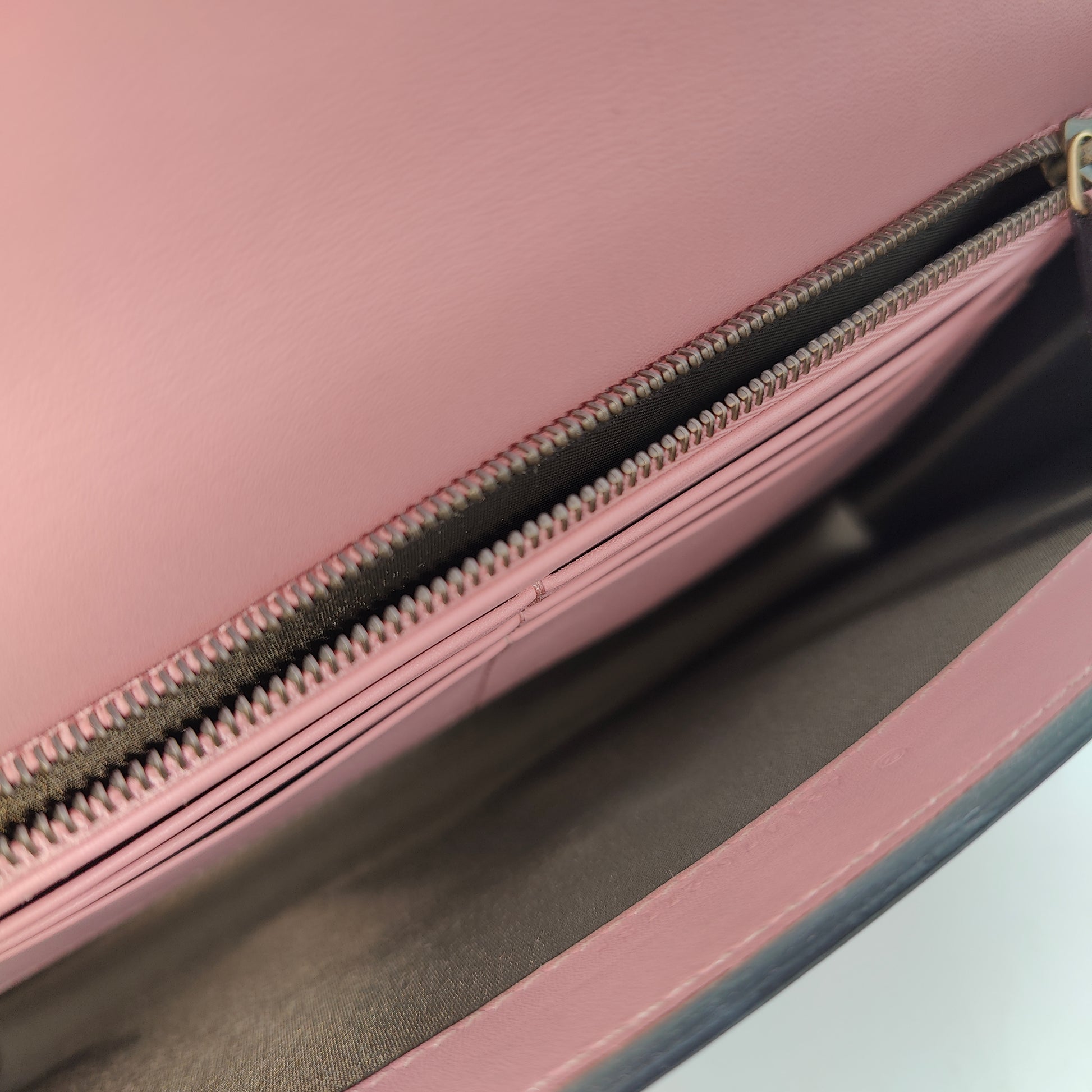 Pearly Peony Wallet on Chain Leather Mini