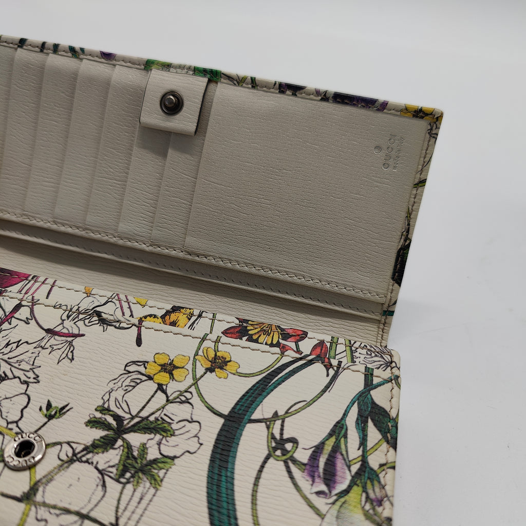 Continental Wallet Flora Print Wallet