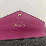 Tri-fold Wallet Diorissimo Compact Snap Button Billfold Coin Purse Charm