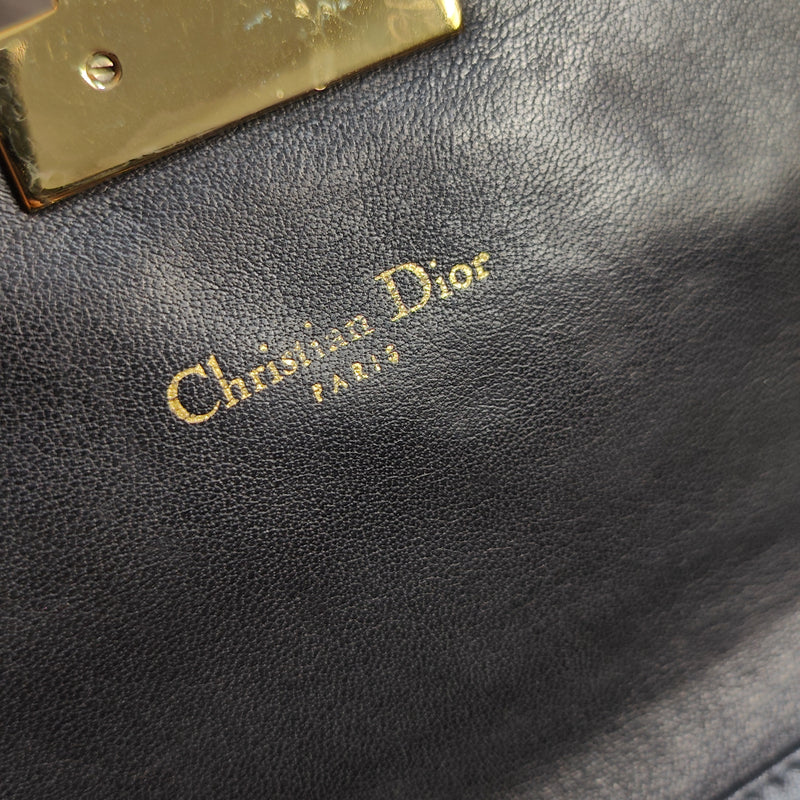 Christian Dior  Patent Cannage Miss Dior Promenade Pouch Black