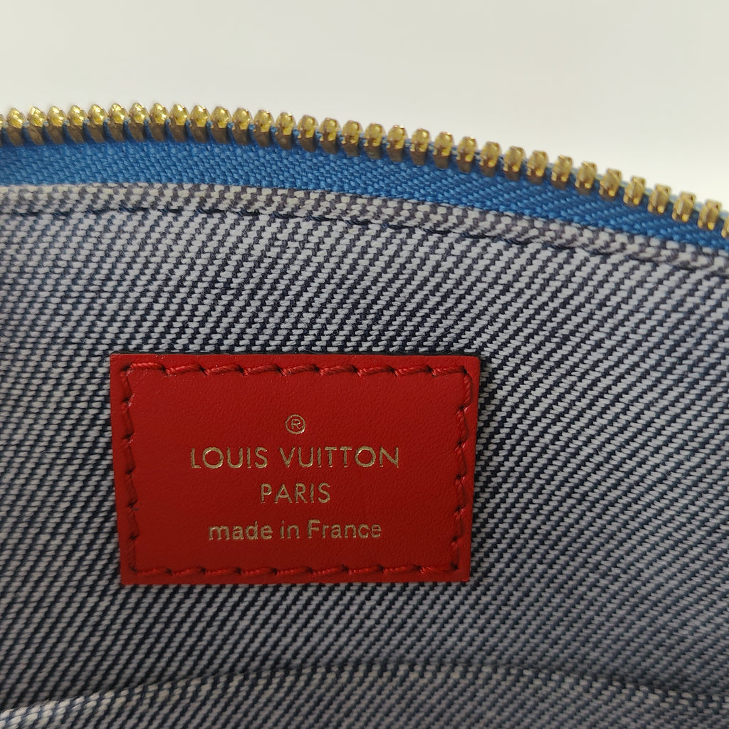 Alma Handbag Damier and Monogram Patchwork Denim BB