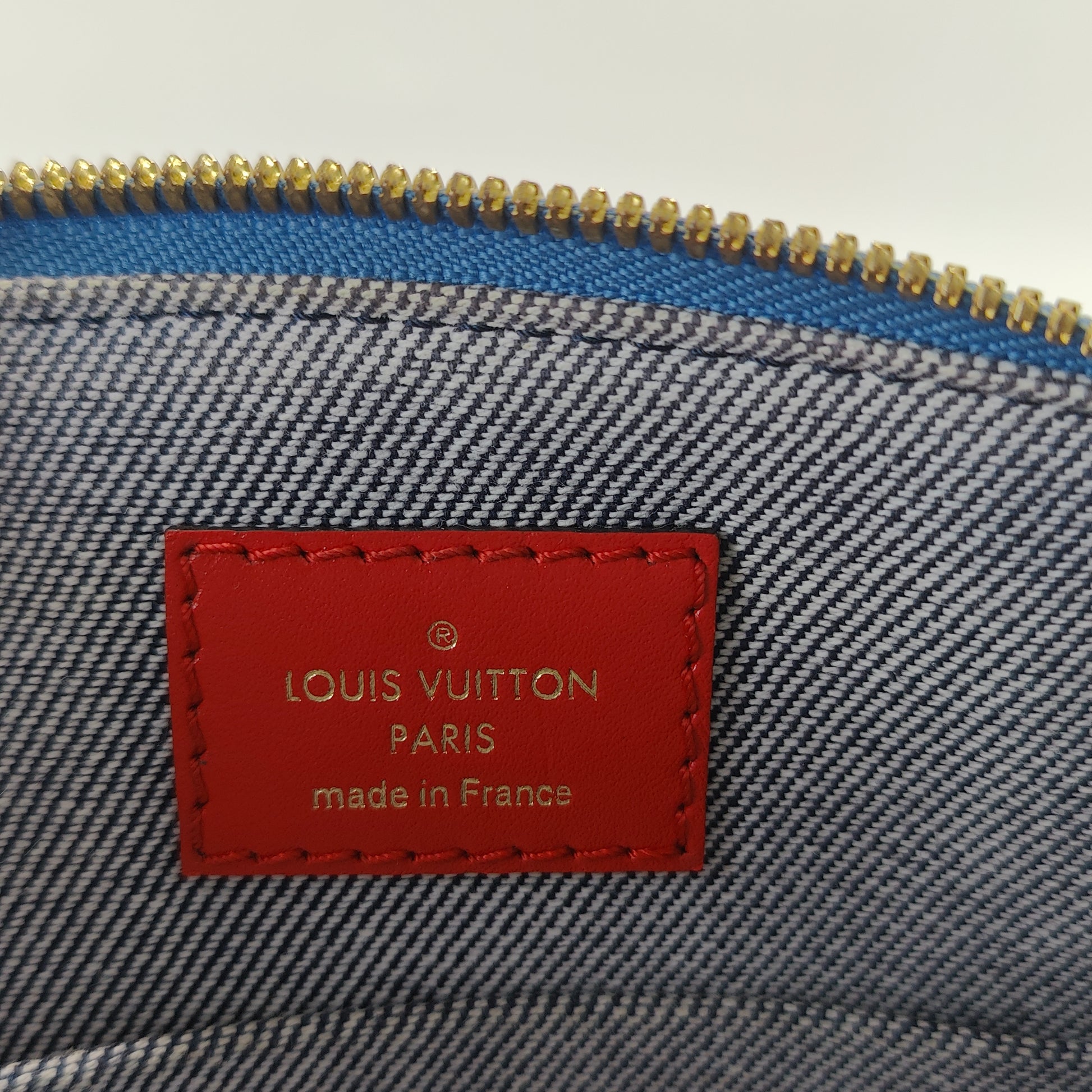 Alma Handbag Damier and Monogram Patchwork Denim BB