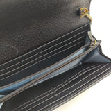 Grained Calfskin Bee Star Continental Chain Wallet Black