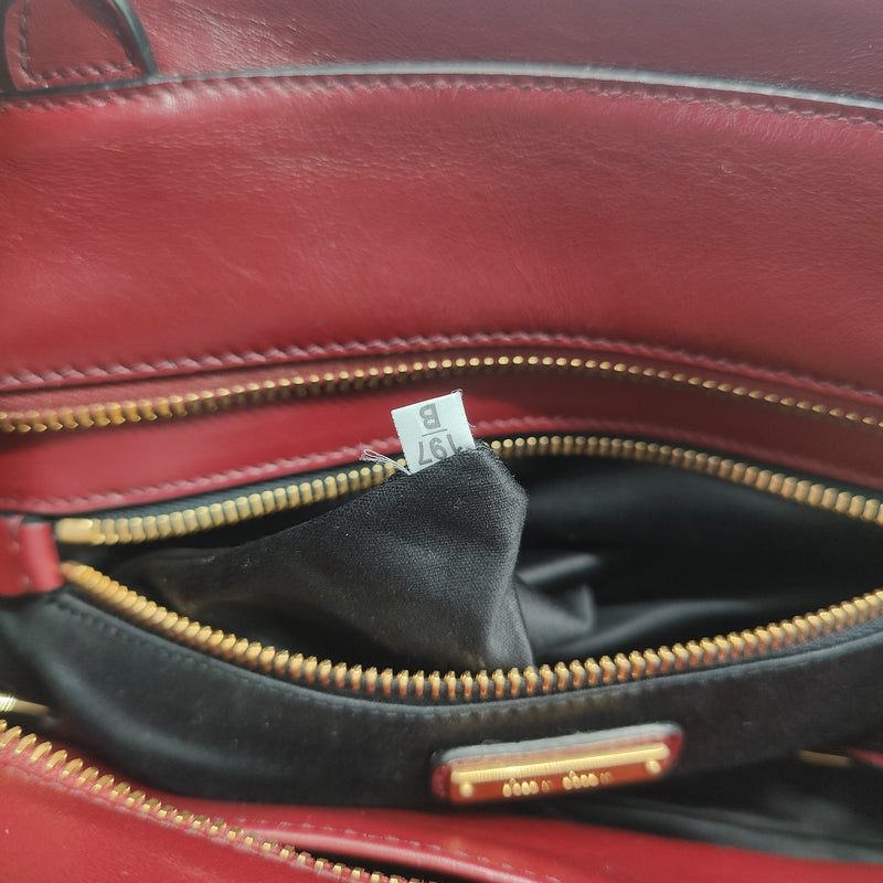 Red Leather Hand Bag