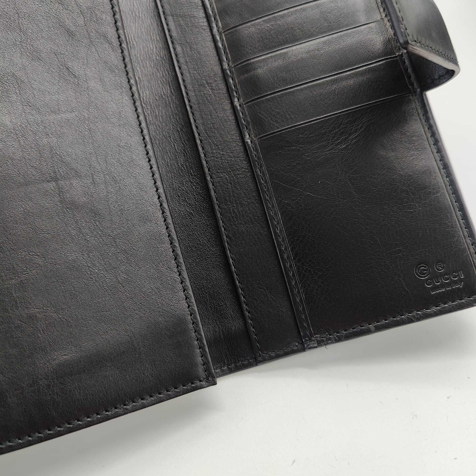 Guccissima Continental Flap Leather Wallet