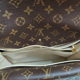 Double V Handbag Calfskin and Monogram Canvas