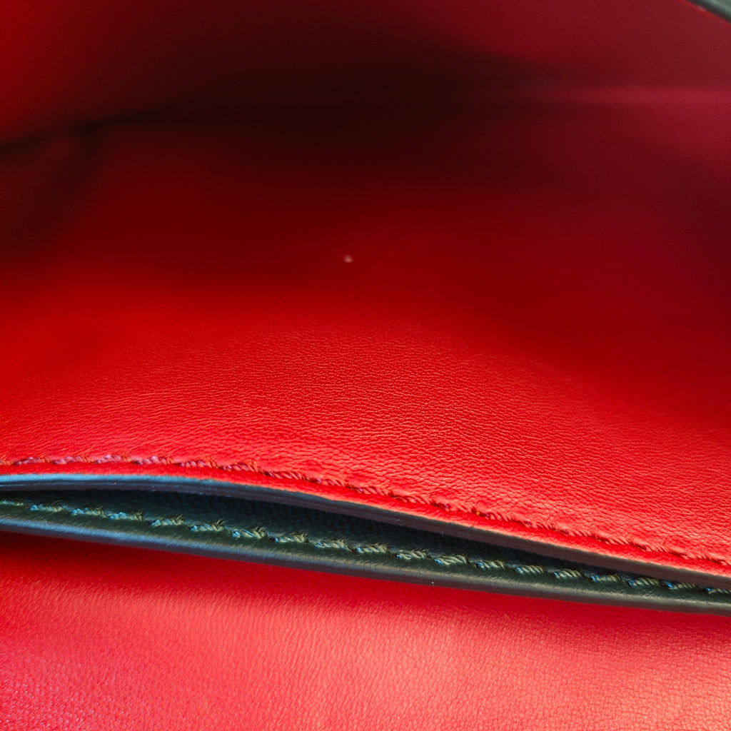 Rockstud Flap Clutch Leather