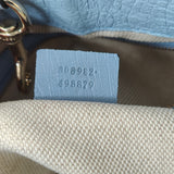 Ostrich Medium Soho Chain Shoulder Bag Light Blue