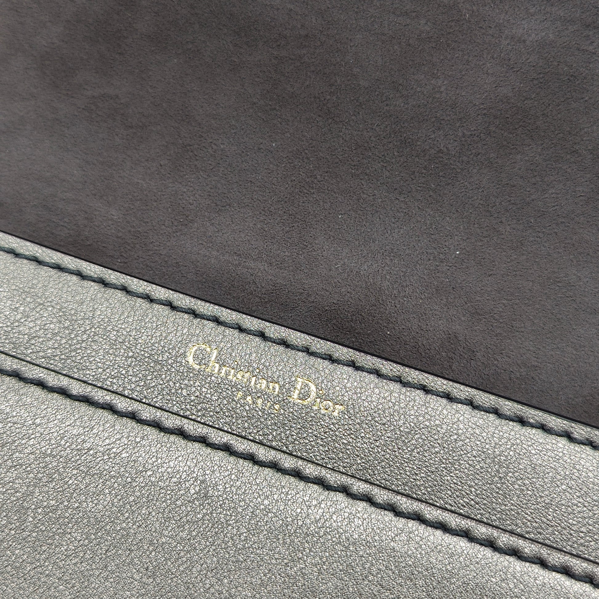 Metallic Smooth Calfskin Dio(r)evolution Flap Bag Gold