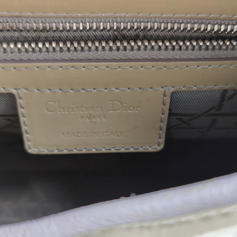 Lady Dior Bag Cannage Quilt Patent Medium