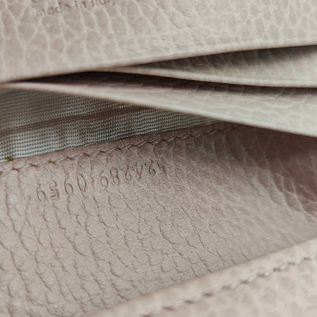Double G Logo Leather Wallet
