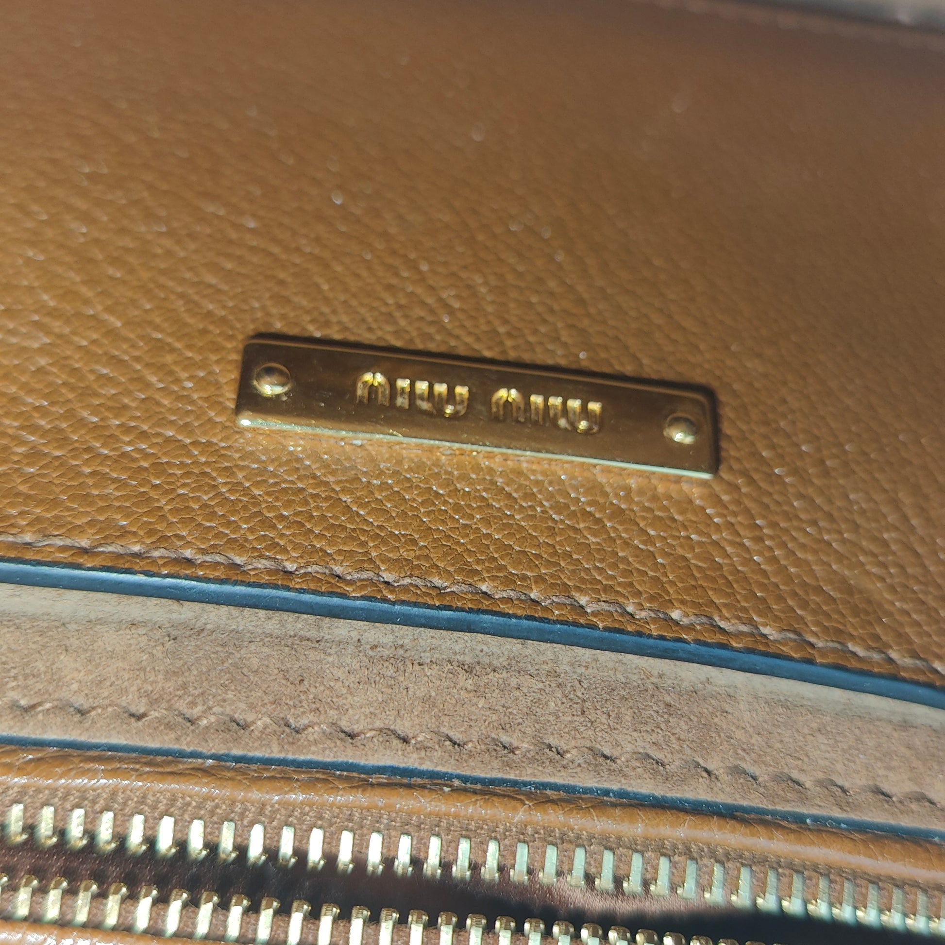 Madras Crystal Buckle Shoulder Bag Leather Small