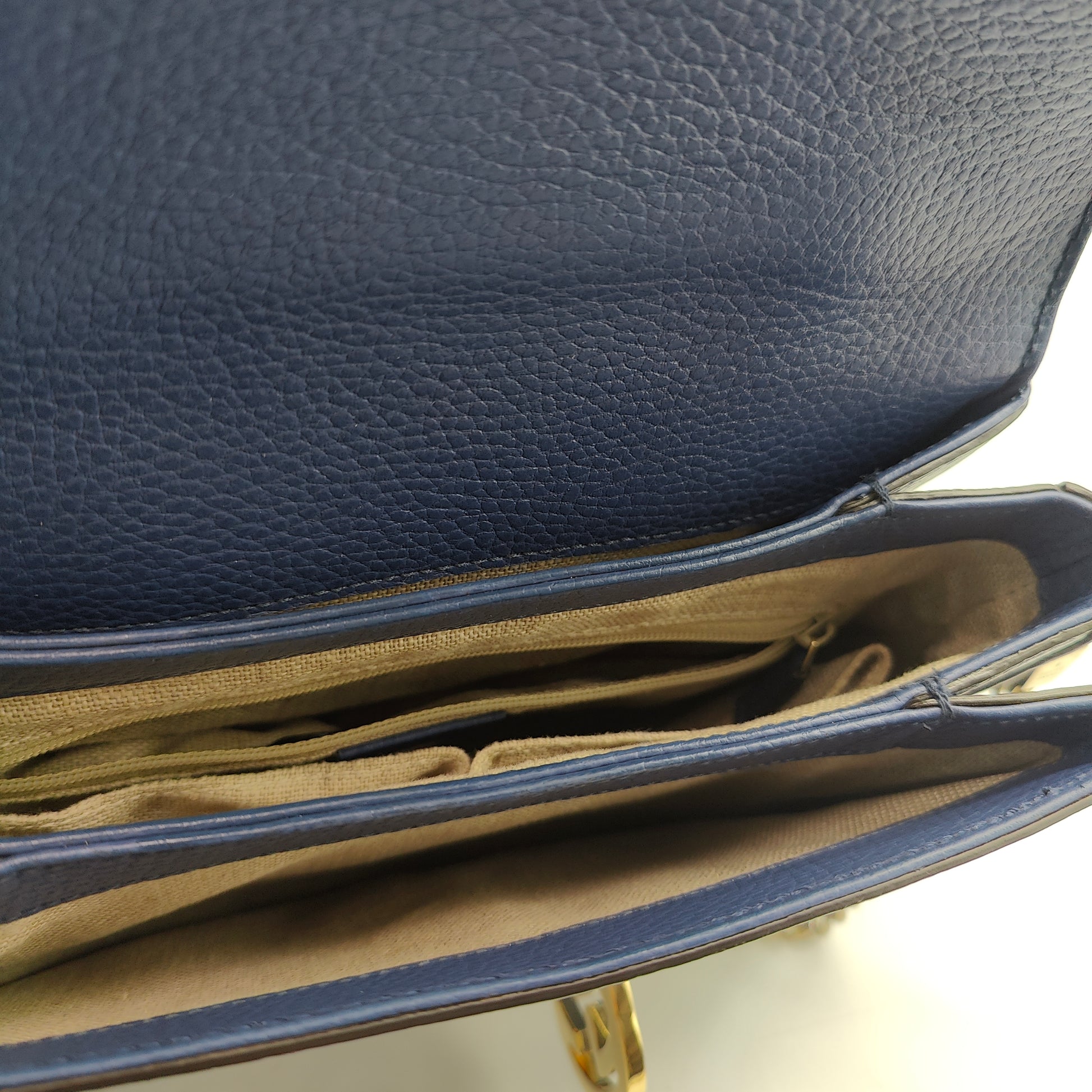 Interlocking Top Handle Bag Leather Small