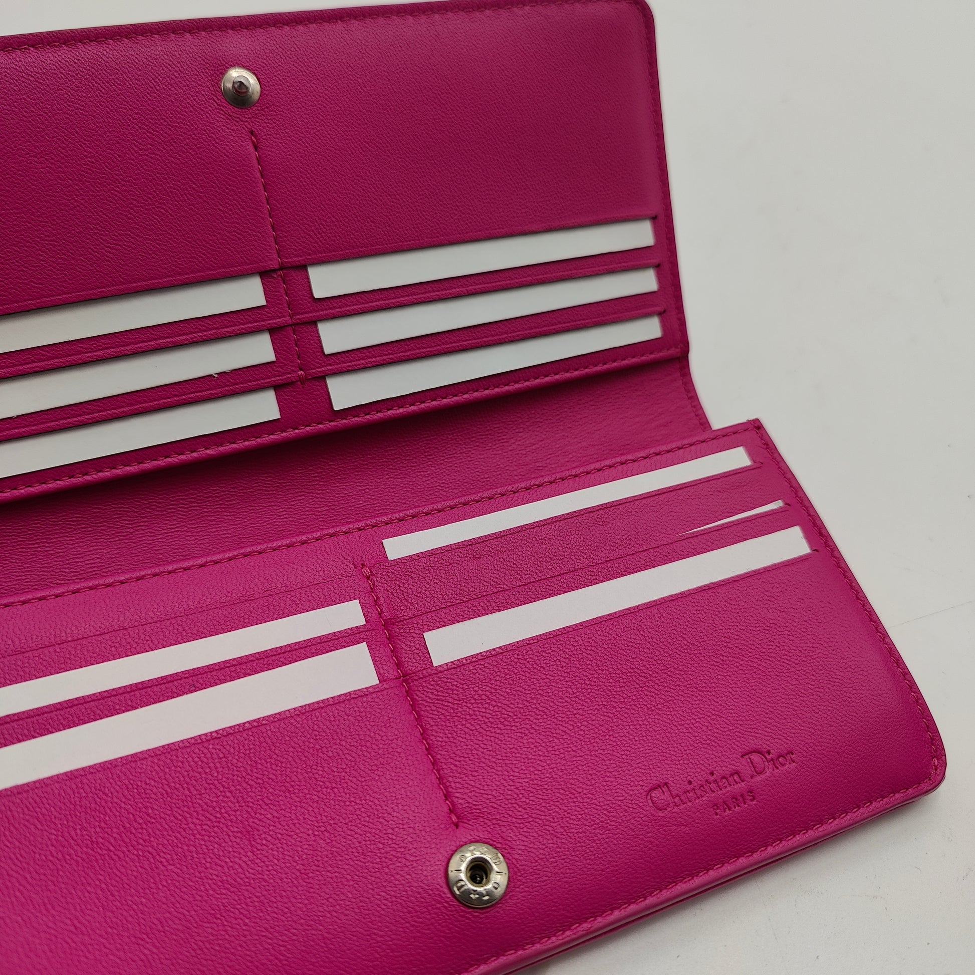 Lady Dior Cannage Cannage Pattern Continental Wallet