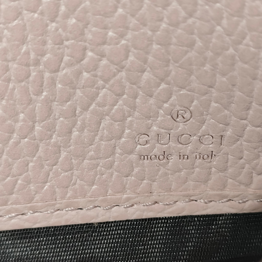 Light Pink Leather GG Marmont Continental Wallet