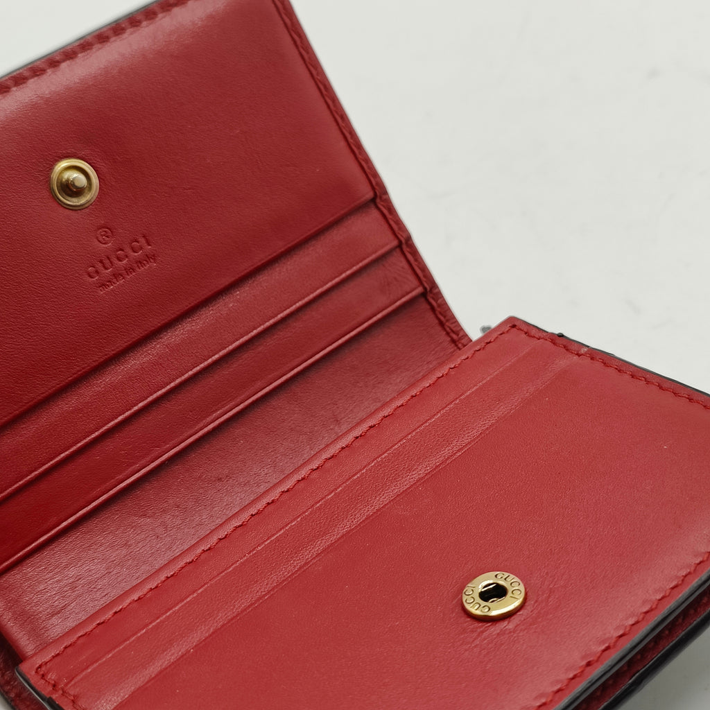 Cherries French Wallet GG Coated Canvas Compact