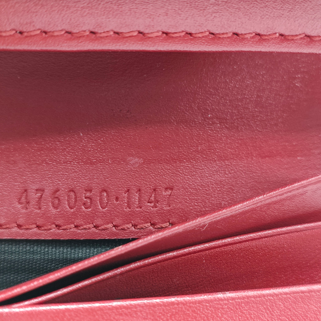 Cherries French Wallet GG Coated Canvas Compact