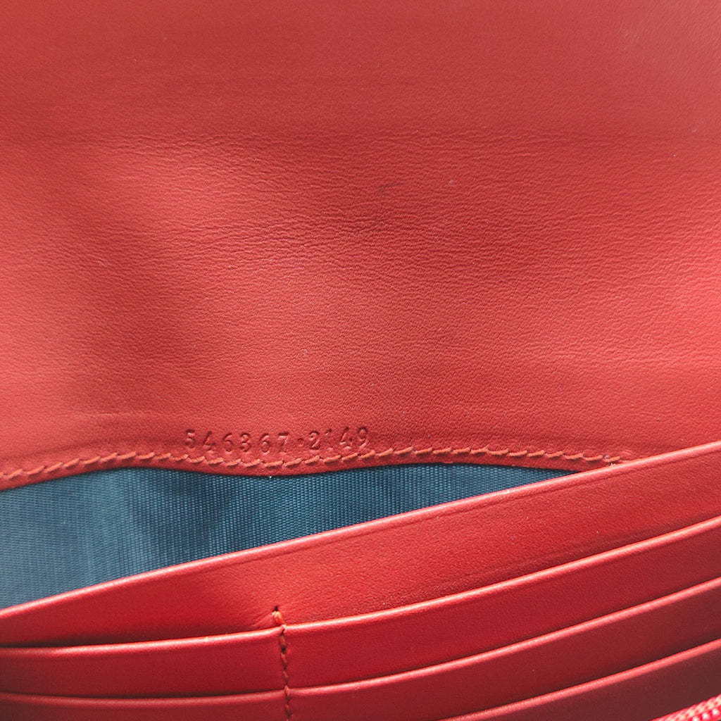 Continental Wallet Blooms Print GG Coated Canvas