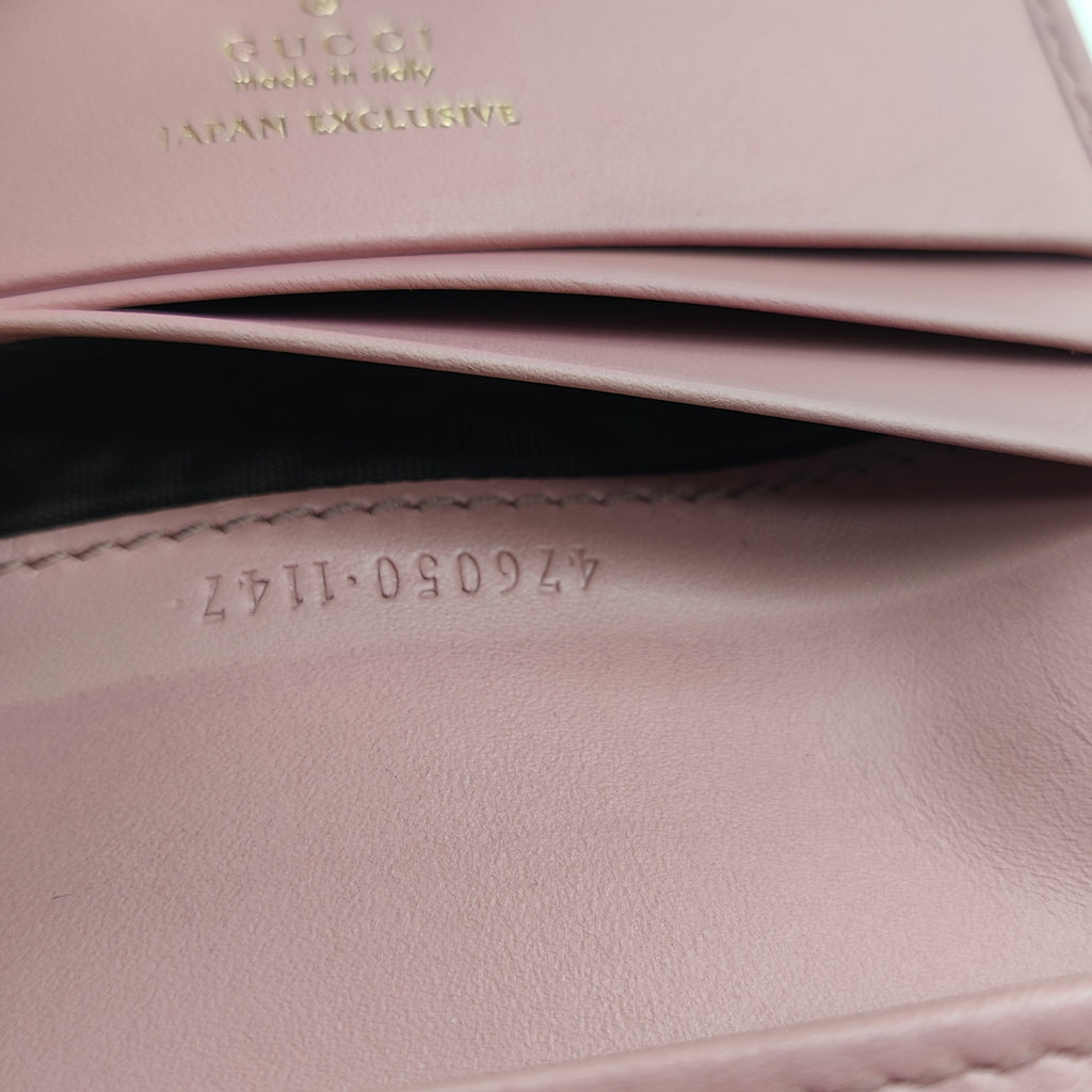 Cherries Flap Card Case Guccissima Leather