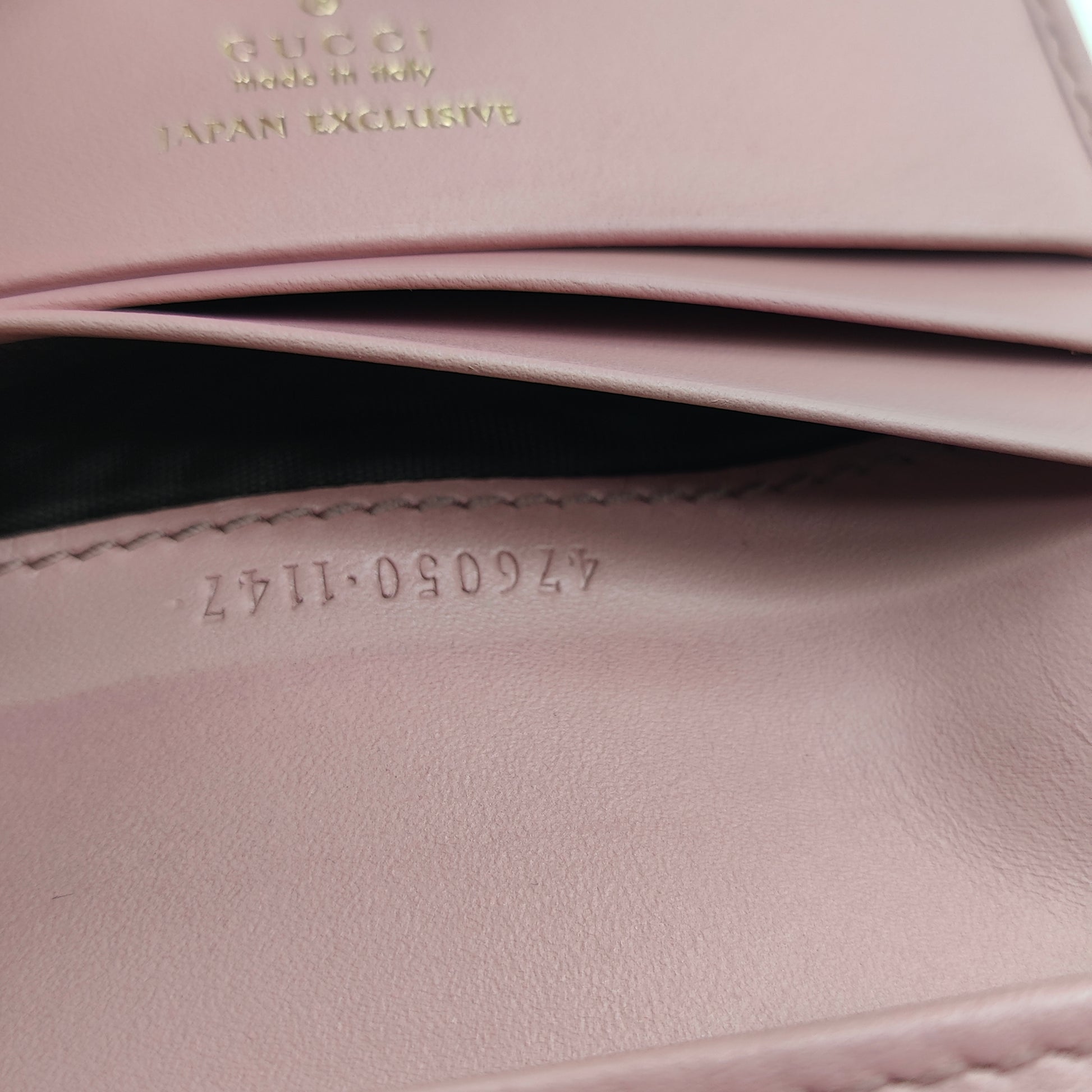 Cherries Flap Card Case Guccissima Leather