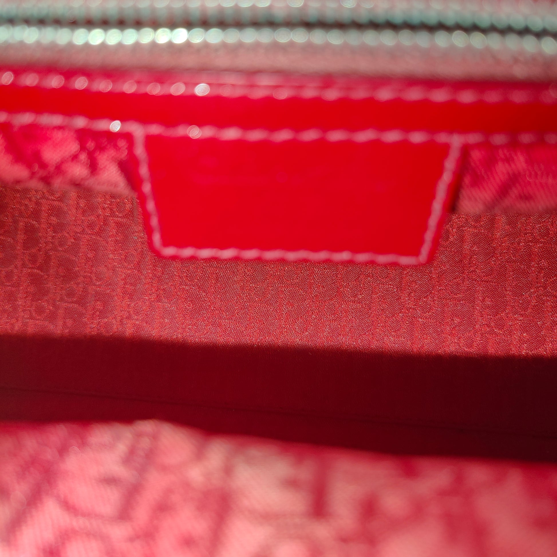 Lady Dior Bag Cannage Quilt Patent Medium