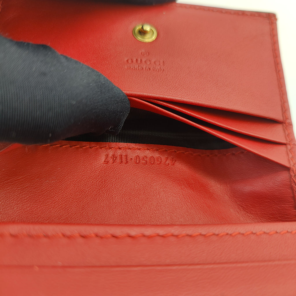 Cherries French Wallet GG Coated Canvas Compact