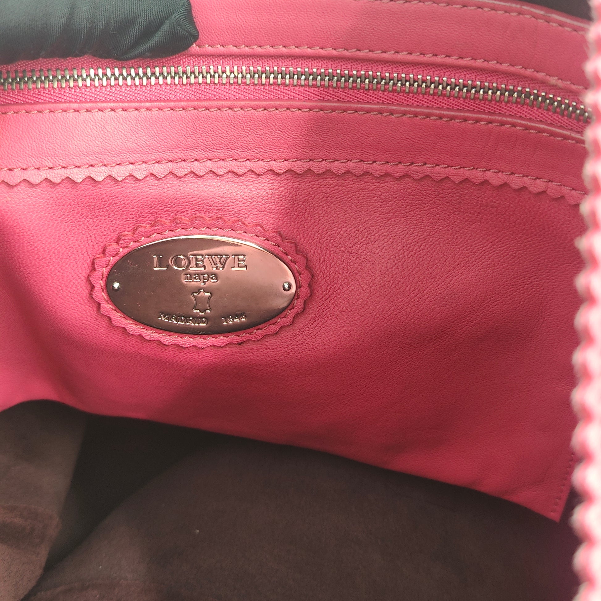 Leather Tote Bag Shoulder Bag Pink