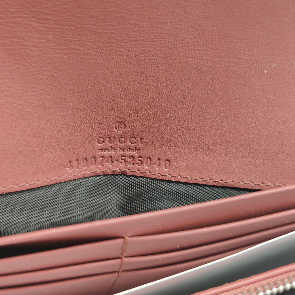 Continental Wallet Blooms Print GG Coated Canvas