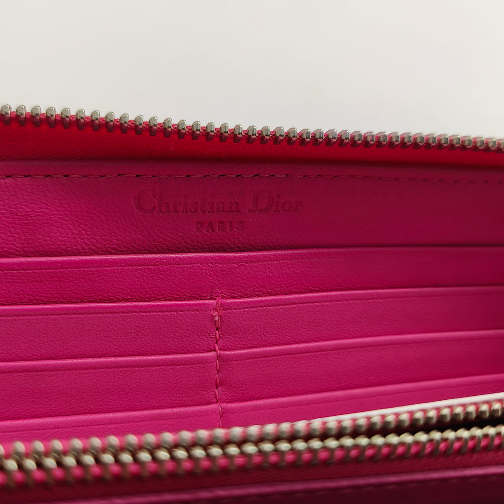 Cannage Pattern Leather Continental Wallet