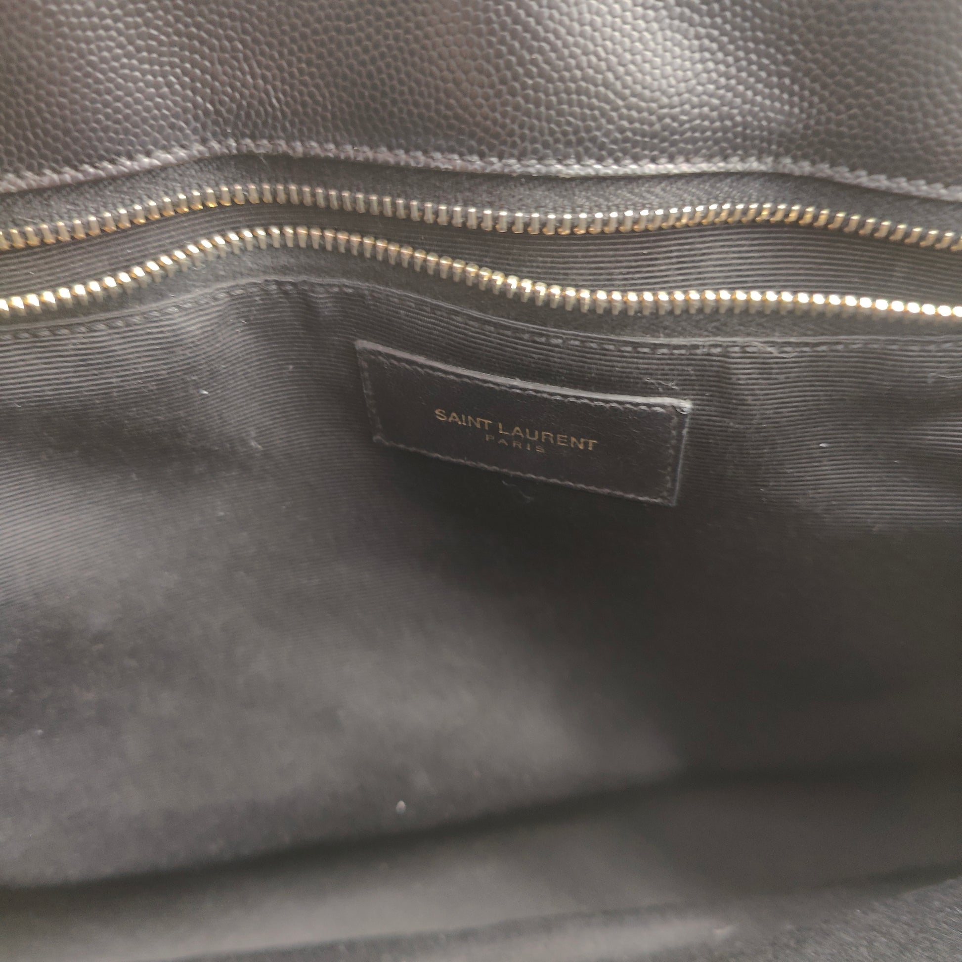 Classic Monogram Shopper Matelasse Chevron Leather Large