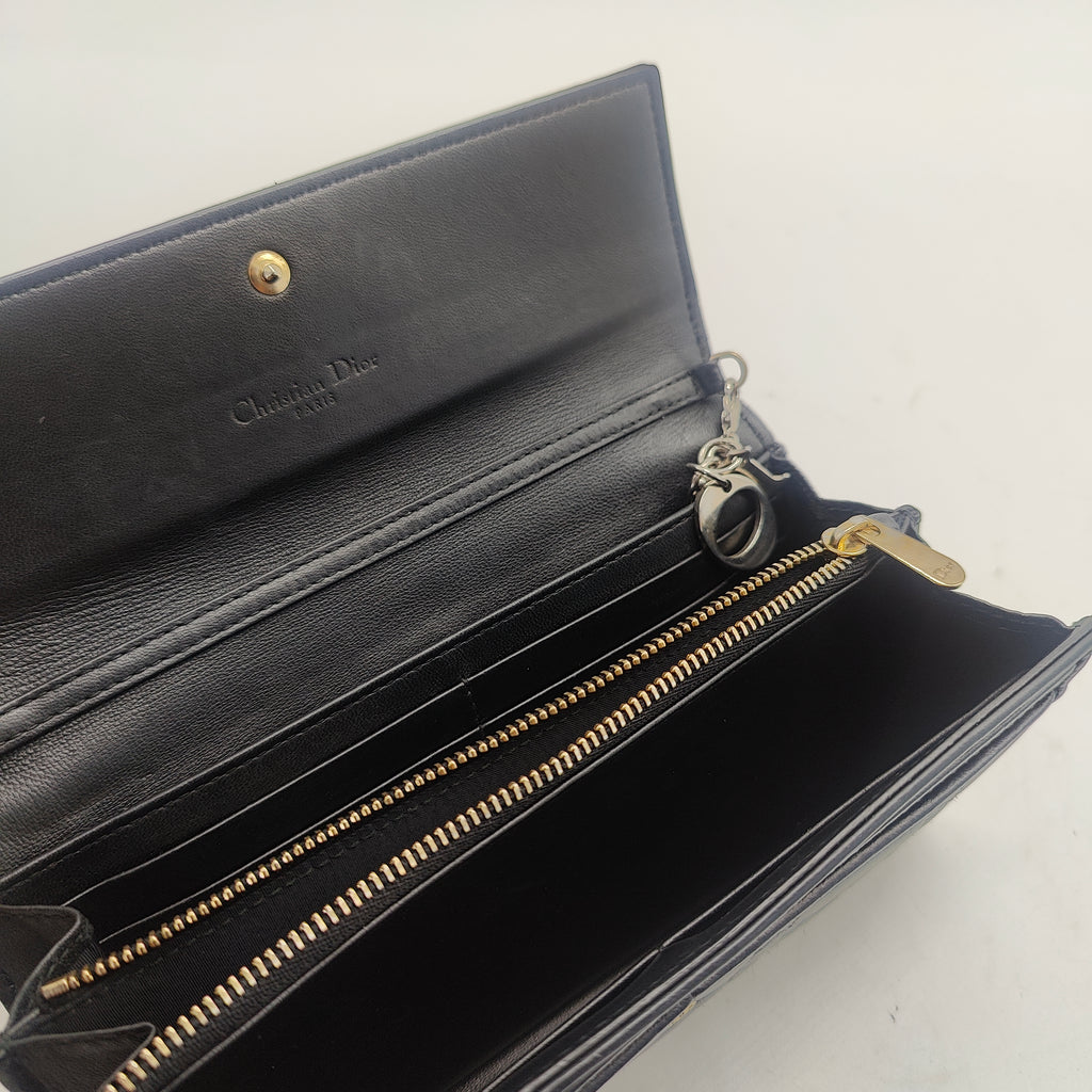 Lady Dior Wallet on Chain Pouch Cannage Quilt Lambskin Long