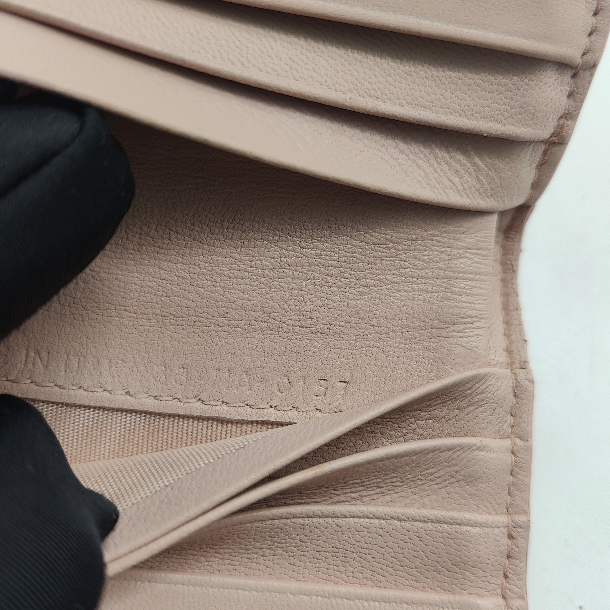 Powder Pink Cannage Leather Dioraddict French Wallet